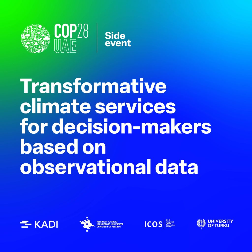 KADI side event at COP28: CLIMATE SERVICES FOR DECISION-MAKERS